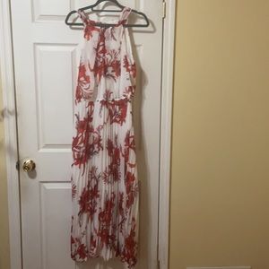 Halter Pleated Maxi Dress